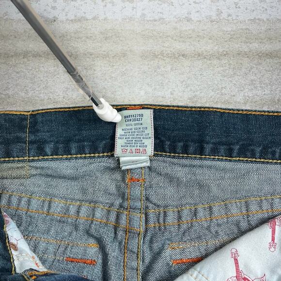 Vintage Skater Jeans True Religion Dark Wash Bootcut Flared Made in USA Rap Y2K - Picture 5 of 7